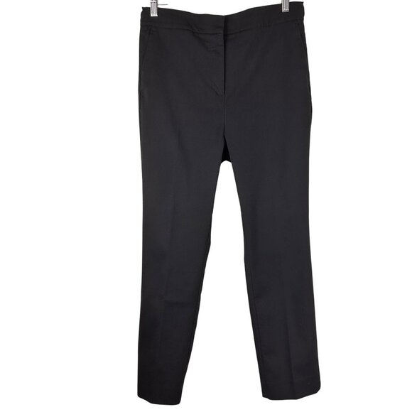 Zara Black Soft Ankle Flat Front‎ Pockets Business Casual Pants Size Large - Picture 2 of 16